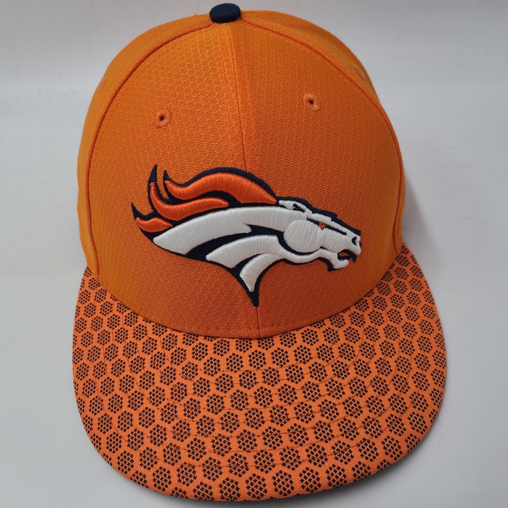 Denver Broncos Hat Fitted 8‎ New Era 59Fifty Orange Blue NFL Football Logo Men